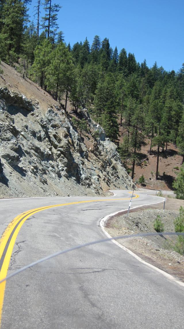 Follow the yellow striped road